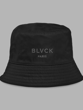 Black Embroidered Bucket Hat